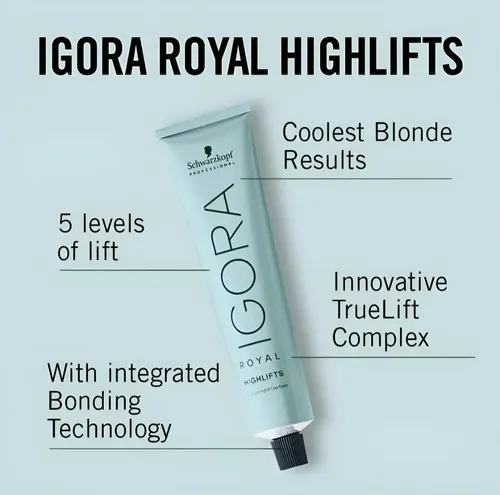 Tintura Igora Royal Highlifts Schwarzkopf 60gr Peróxido 20