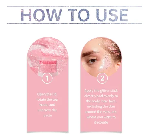 – Glitter Stick Efecto Brillante For Rostro, Cabello Y Cuer
