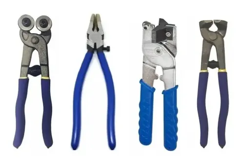 Kit de Pinzas para Mosaiquismo INOMAX – Pico de Pato Curva, Dos Rueditas, Separa y Corta, Alicate Tenaza Reforzado
