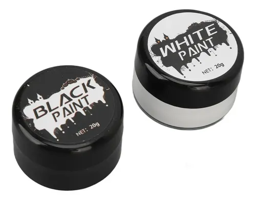Kit De Pintura Facial De Halloween En Blanco Y Negro Altamen