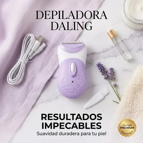 Depiladora Eléctrica Mujer Daling 4 En 1 Intimas Recargable Violeta