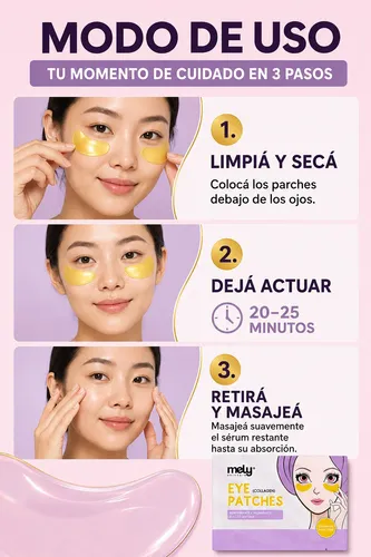 Parches Para Ojeras Mely Colágeno Hidratantes Antiage 1 Par