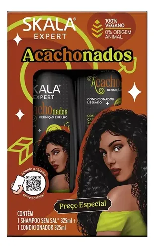 Skala Kit Shampoo Acond Vegana Acachonados Nutri Hidratacion