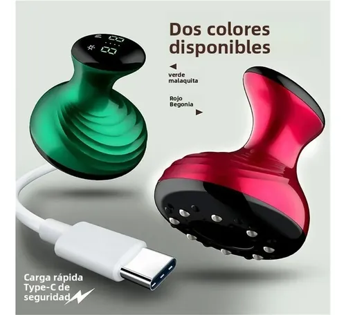 Masajeador De Succión Eléctrico Gua Sha Calor Recargable A