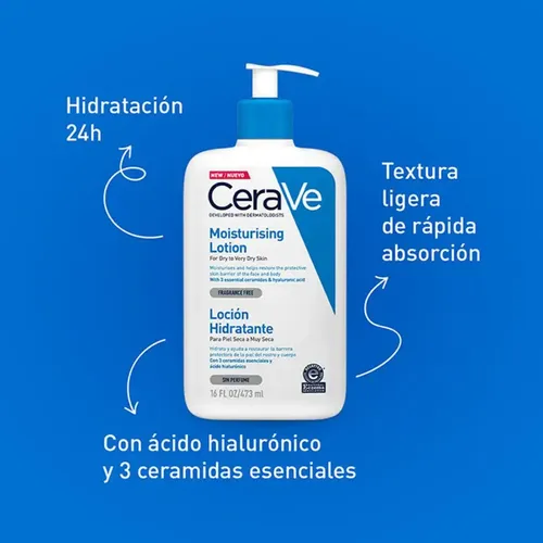 Cerave Locion Hidratante 236ml Piel Normal/seca Sin Perfume