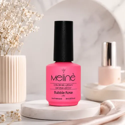 Meline Esmalte Semipermanente Gel Led/uv 086 Bubble Rose