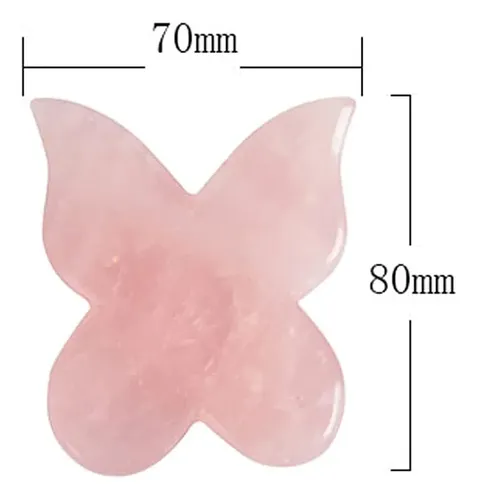 J/ Jade Gua Sha Mariposa Cuarzo Rosa Masaje Facial