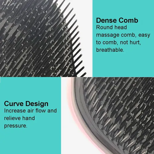 Cepillo De Pelo Para Cabello Rizado Natural Azul