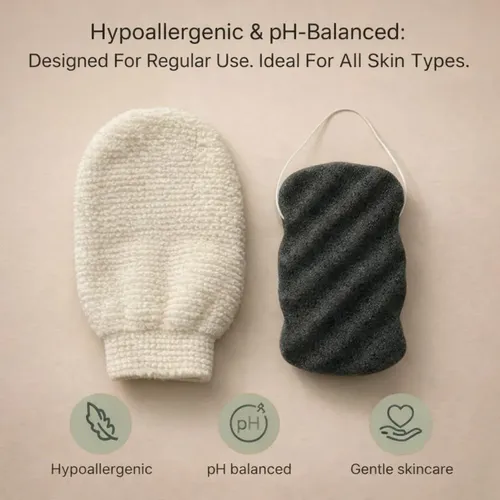 Set Exfoliante Coreano De Cáñamo Y Konjac Para Cuerpo