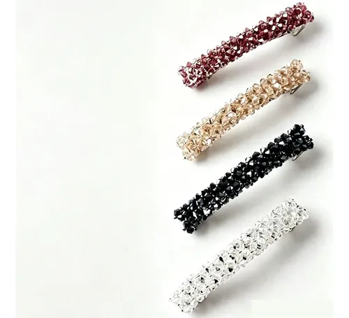 Pinza Resorte Pelo Artesanal Con Brillantes Xcdh