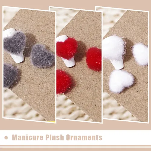15 Uds. Pegatinas Mini De Felpa Para Manicura