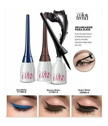 Avon Delineador Líquido Negro Con Acabado Metalizado