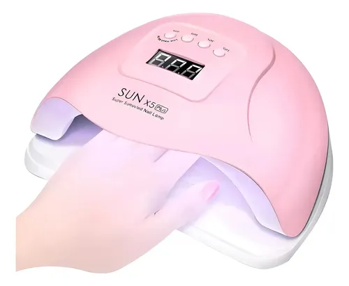 Cabina Para Uñas Led / Uv Sun 5x Plus 80w Color Rosa Claro
