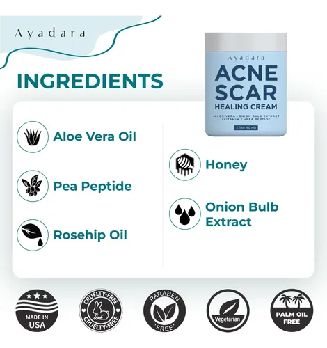 Crema Cicatrices Acné Ayadara Humectante Rostro Cuerpo