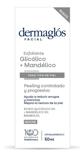 Dermaglós Exfoliante Glicólico+ Mandélico Efecto Peeling 50m Madura Noche