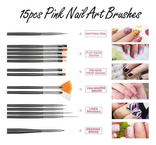 Pincel De Uñas, Fandamei Kit De Herramientas De Diseño De…