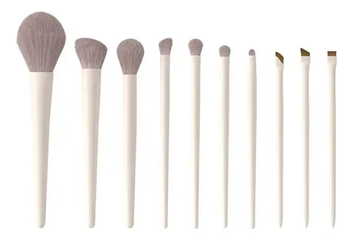 Set 10 Brochas Maquillaje Principiantes Completo