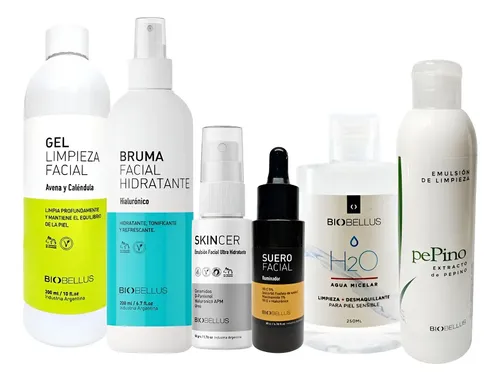 Kit Facial Rostro Skincare Completo Biobellus 6 Productos