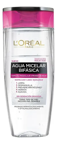Agua Micelar Bifásica Desmaquillante L’oréal Paris 200ml