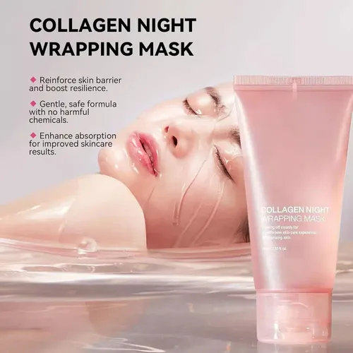 S Mascarilla De Colágeno De Noche Con 2 Paquetes, Ts012