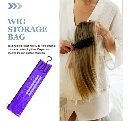 Set De 3 Soportes Para Extensiones De Cabello Con Bolsas Y G