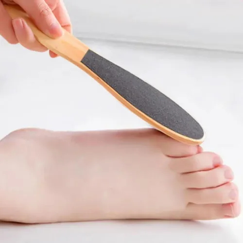 2 Piezaslimas Para Pies Doble Cara De Madera Pedicura Z //