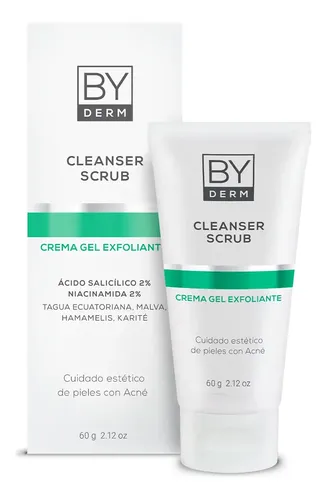 By Derm Cleanser Scrub Crema Gel Exfoliante Facial Acné