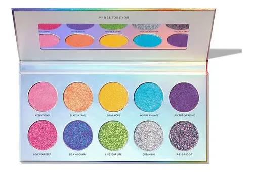 Paleta De 10 Sombras Shimmer Brillosas De Morphe