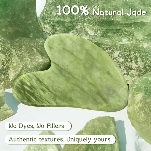 Piedra Jade Gua Sha Facial Masajeador Contorno Piel