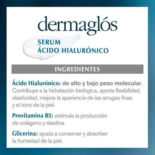 Dermaglos Serum Facial Con Acido Hialuronico 30ml