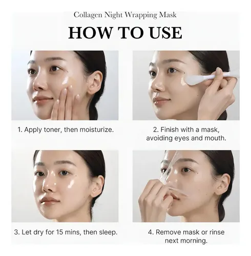 Máscara Facial Medicube de Colágeno para Envoltura Nocturna y Peeling