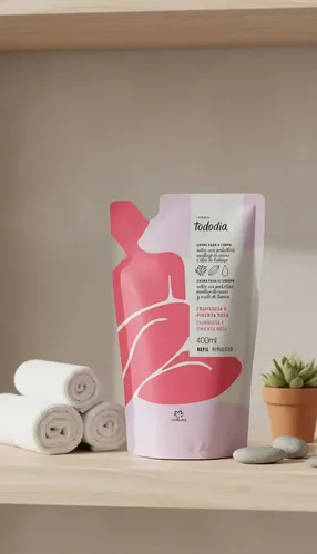 Natura Hidratante Corporal Tododia Repuesto Crema De 400 Ml Fragancia Frambuesa y pimienta rosa