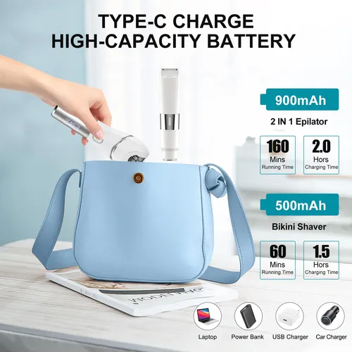 Depiladora Eléctrica 4 En 1 Para Mujer Bikini Ipx7 Recargabl