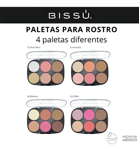Paleta Rostro Bissú Tono 02 La De Cajón Con Iluminador Rubor