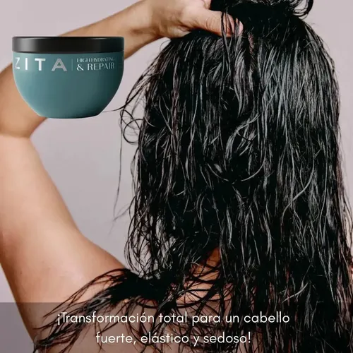 Mascara Capilar Hidratante Reparadora Zita Brillo Fuerza 500