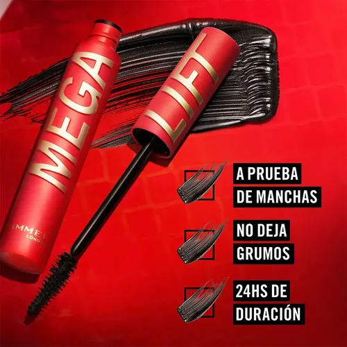 Máscara De Pestañas Rimmel London Megalift Black 001