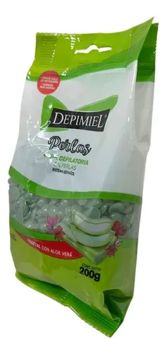 Cera Depilatoria En Perlas Vegetal Aloe Vera Depimiel 200g
