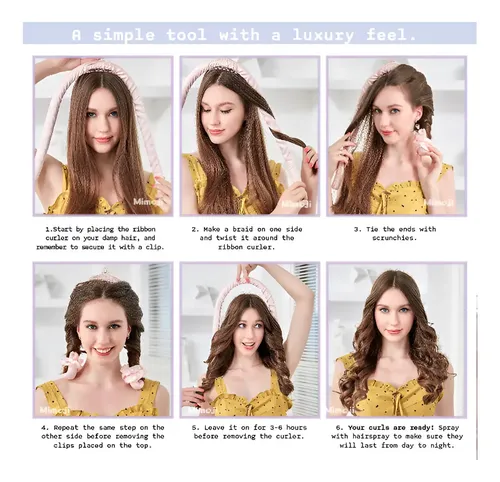 Set Rizador Buclera Ondas Perfectas Nuevo Rosa