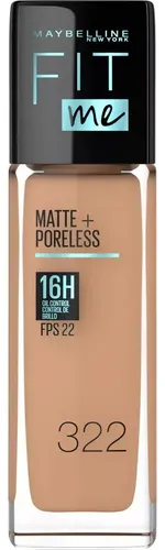 Base Líquida Maybelline Fit Me Matte Tono 322 Warm Honey