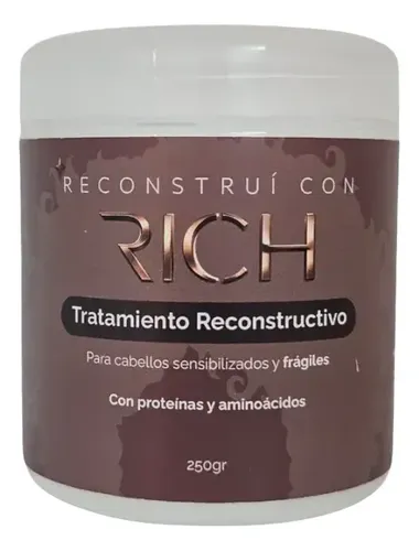 Máscara Rich Cova de Reconstrucción para Cabello Rizado y Dañado con Queratina 250 mL
