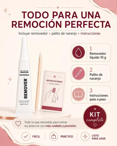 Removedor De Pegamento Soft Para Uñas Postizas Press On