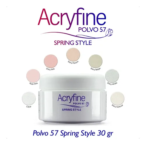 Acryfine Kit 6u Acrílico Polvo 57 Spring Style 30g