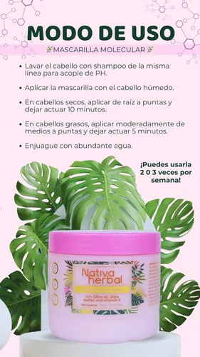 Mascarilla Capilar Nativa Herbal 300ml Reparación Intensa