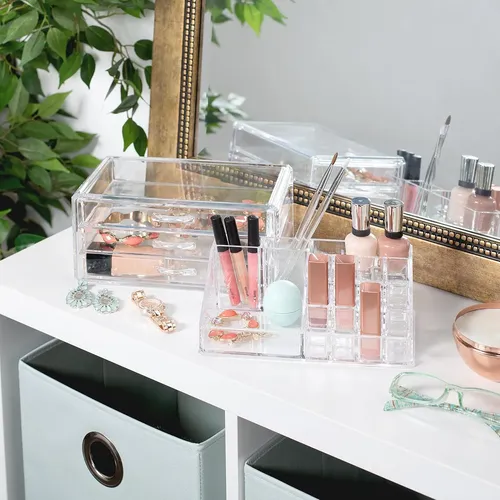 Organizador Acrílico De Maquillajes Y Cosmeticos Con Cajones
