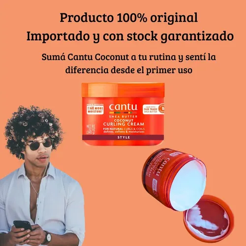 Crema De Peinar Cantu Coconut Curling Cream Antifrizz Rulos