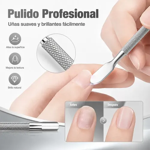 Kit De Cuidado De Uñas De Acero Inoxidable, Removedor De Cut