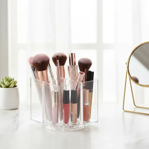 Organizador De Maquillaje Giratorio Cuadradro