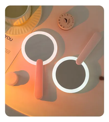 Espejo De Maquillaje Led Portátil, Compacto Y Fácil De Lleva