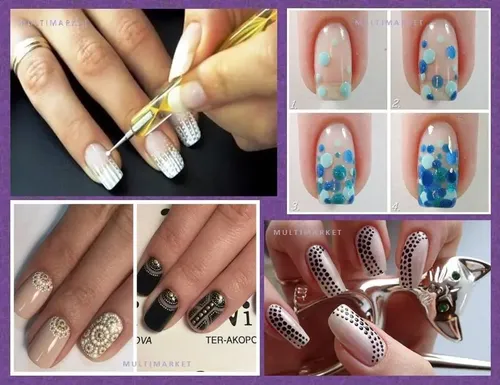 Kit Set De 5 Punteros Dotting Tool -nail Art Decoracion Uñas