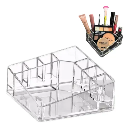 Organizador Acrílico Maquillaje Color Blanco